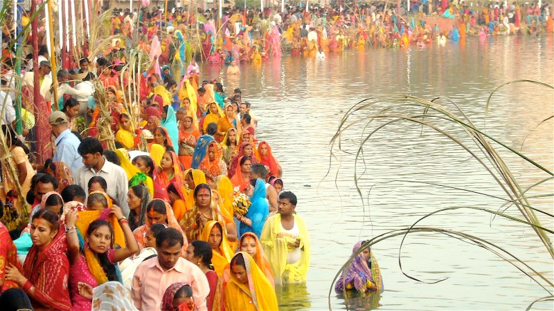 Chhath Parva celebration by Hindus